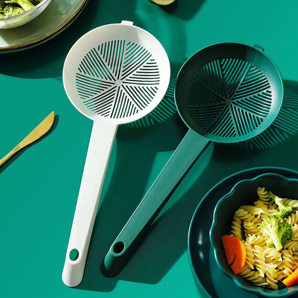 Kitchen Gadgets Pasta - 2Pcs Strainer Spoon Heat Resistant Handle