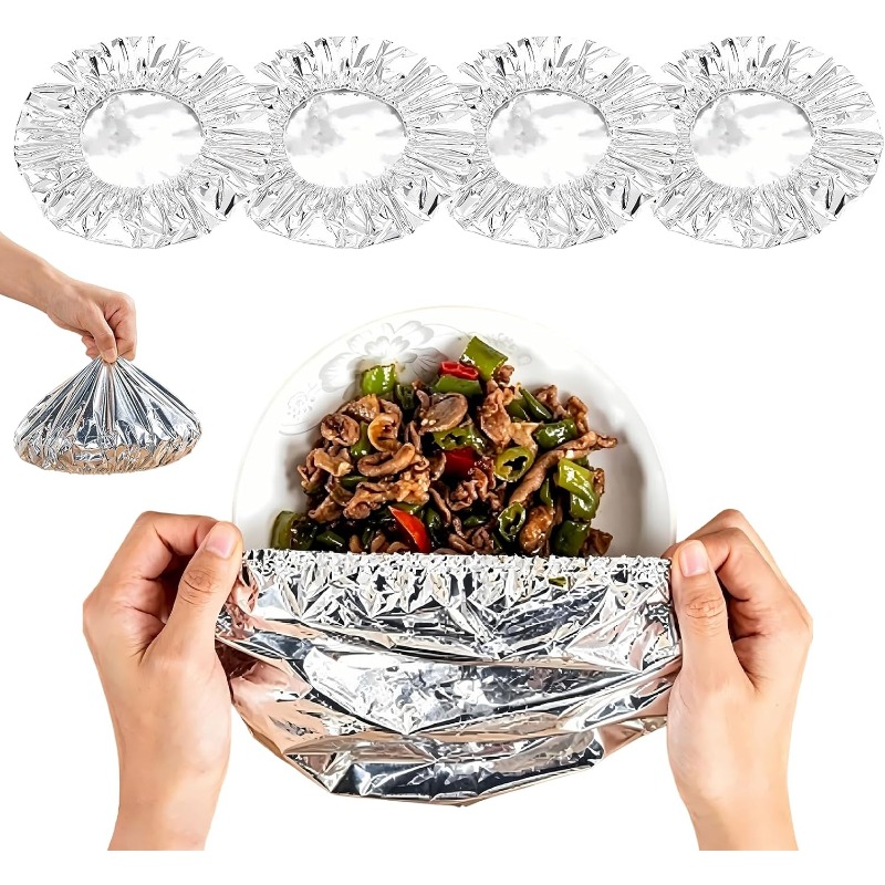 Kitchen Gadgets List - 10-50Pcs Reusable Aluminum Foil Bowl Cover