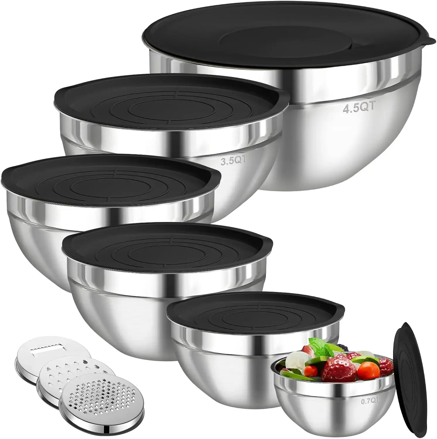 Kitchen Gadgets Wholesale - 6Pcs Stainless Steel Mixing Bowls Set