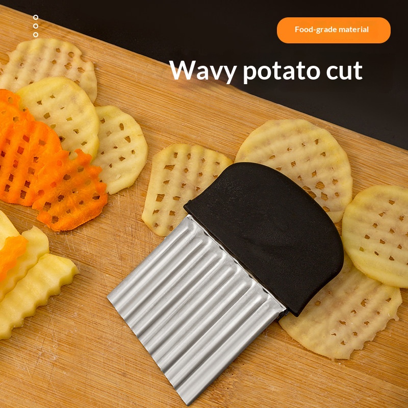 Kitchen Gadgets Useful - Stainless Steel Crinkle Cutter Wavy Potato