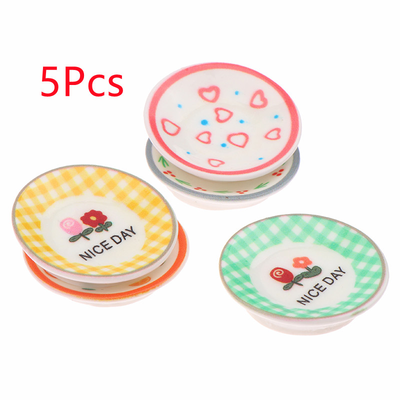 5Pcs 1/12 Dollhouse Mini Plate - Kitchen Gadgets Wholesale ulasan dan harga