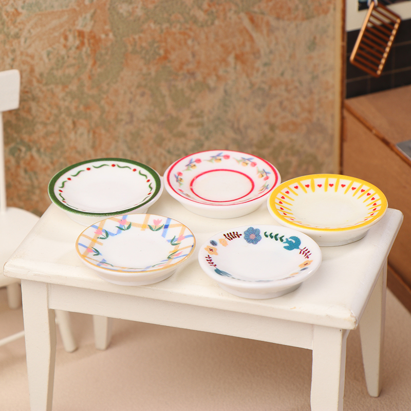 5Pcs 1/12 Dollhouse Mini Plate - Kitchen Gadgets Wholesale ulasan dan harga
