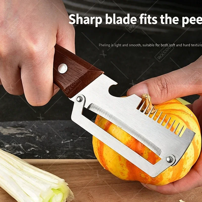 WXCOO 2-in-1 Stainless Steel P - Kitchen Gadgets Vegetable Cutter ulasan dan harga