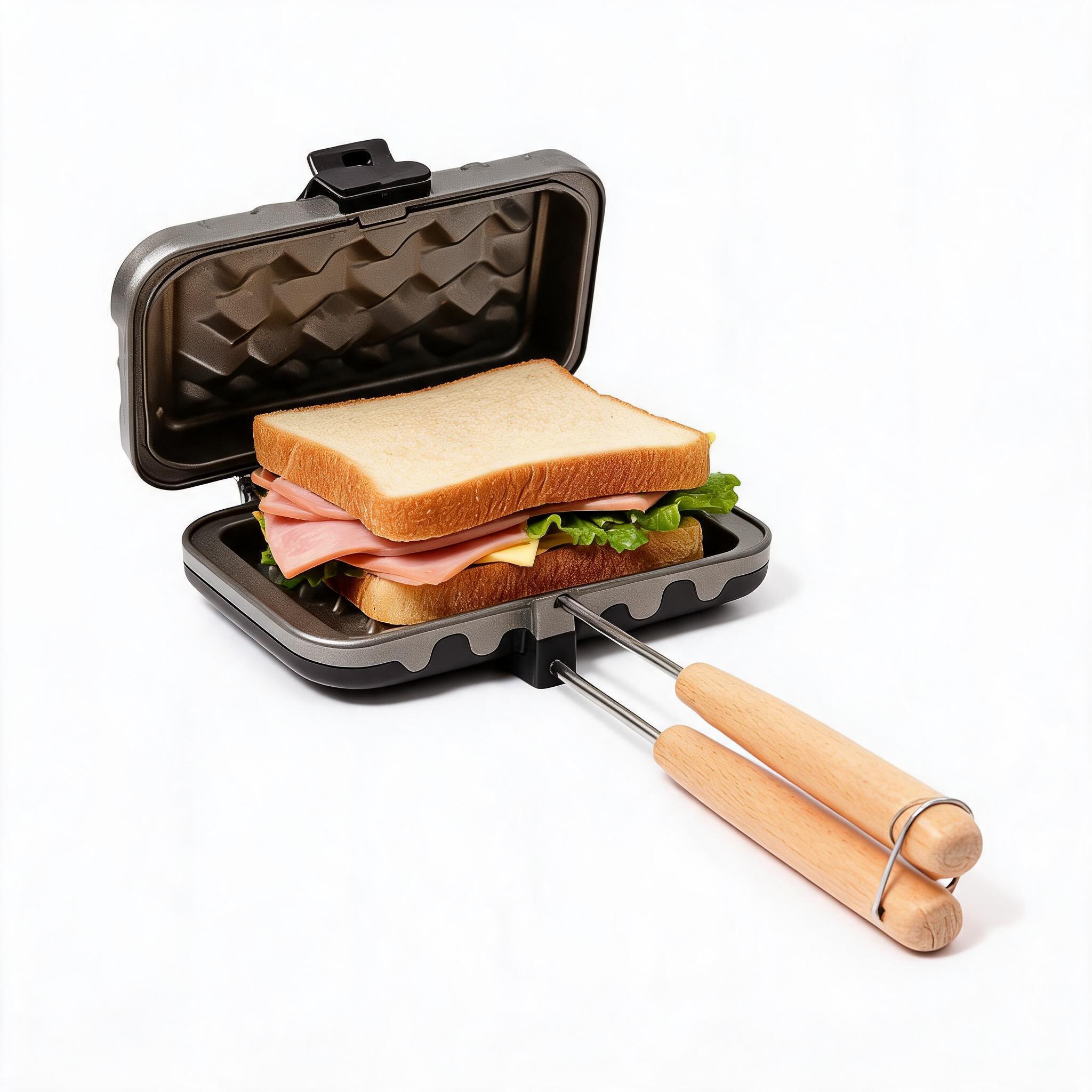 Sandwich Maker with Wooden Han - Breakfast Sandwich Maker ulasan dan harga