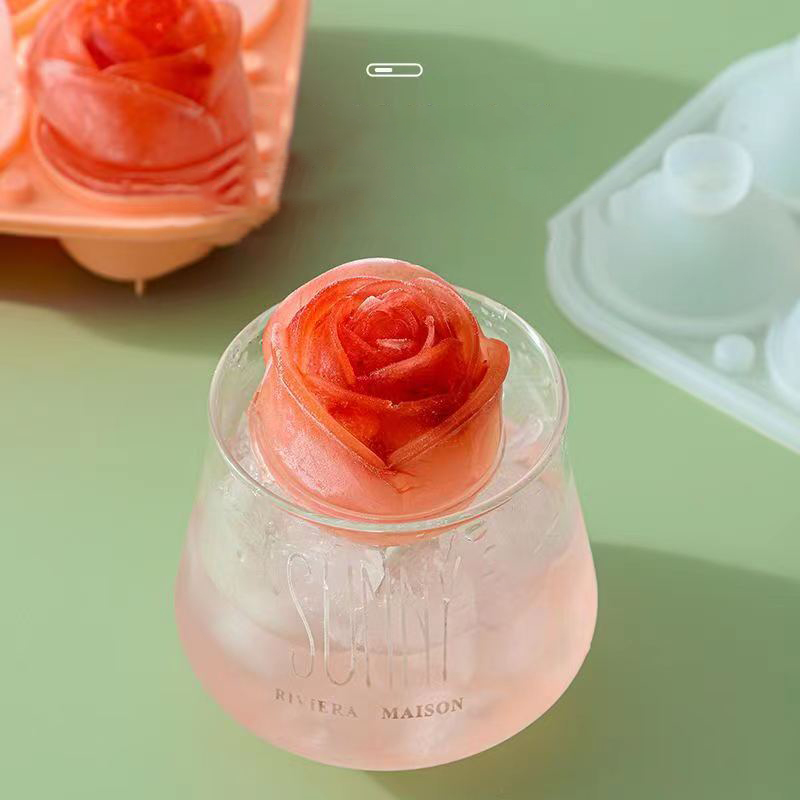 3D Rose Ice Molds 4 Holes Ice  - Kitchen Gadgets Ninja ulasan dan harga
