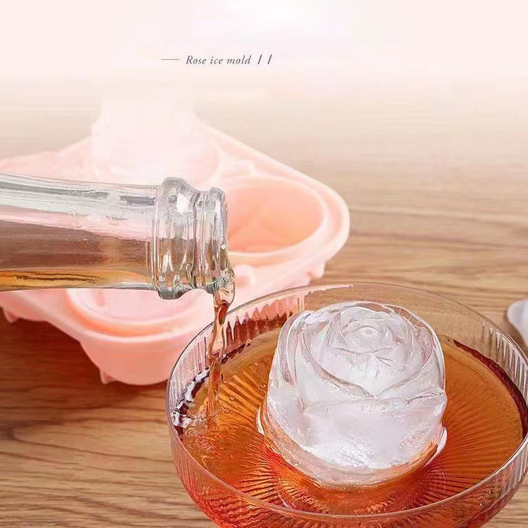3D Rose Ice Molds 4 Holes Ice  - Kitchen Gadgets Ninja ulasan dan harga