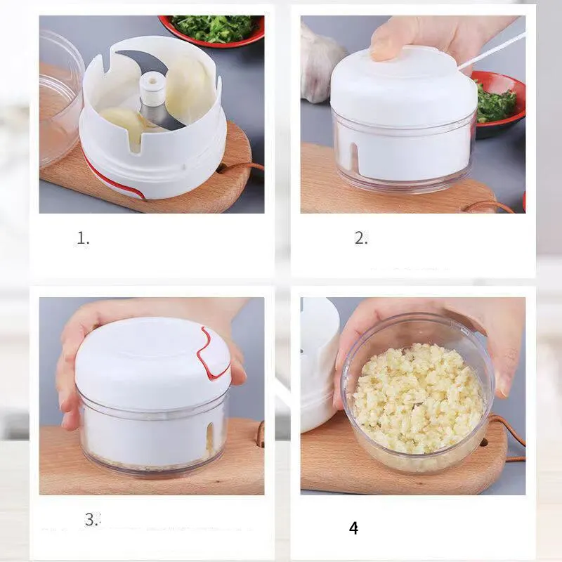 Plastic Garlic Crusher Press V - Kitchen Gadgets Vegetable Cutter ulasan dan harga