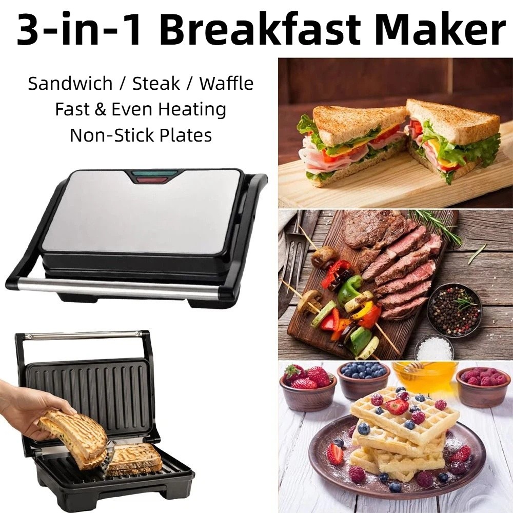 Non-Stick Sandwich Toaster Mul - Breakfast Sandwich Maker ulasan dan harga