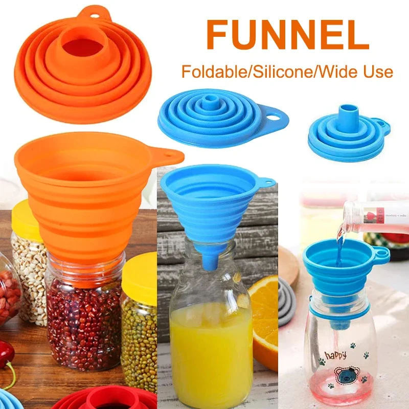 1/4PCS Silicone Collapsible Fu - Kitchen Gadgets And Equipment ulasan dan harga