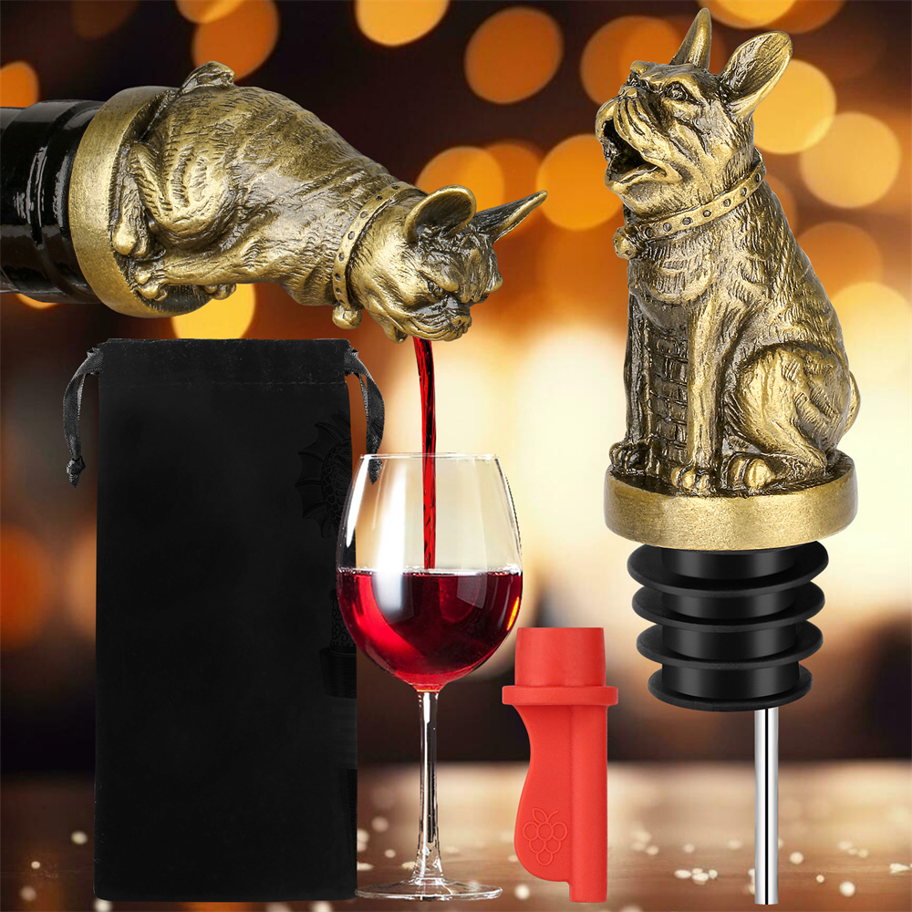 Cute French Bulldog Wine Pouer - Kitchen Gadgets Ninja ulasan dan harga