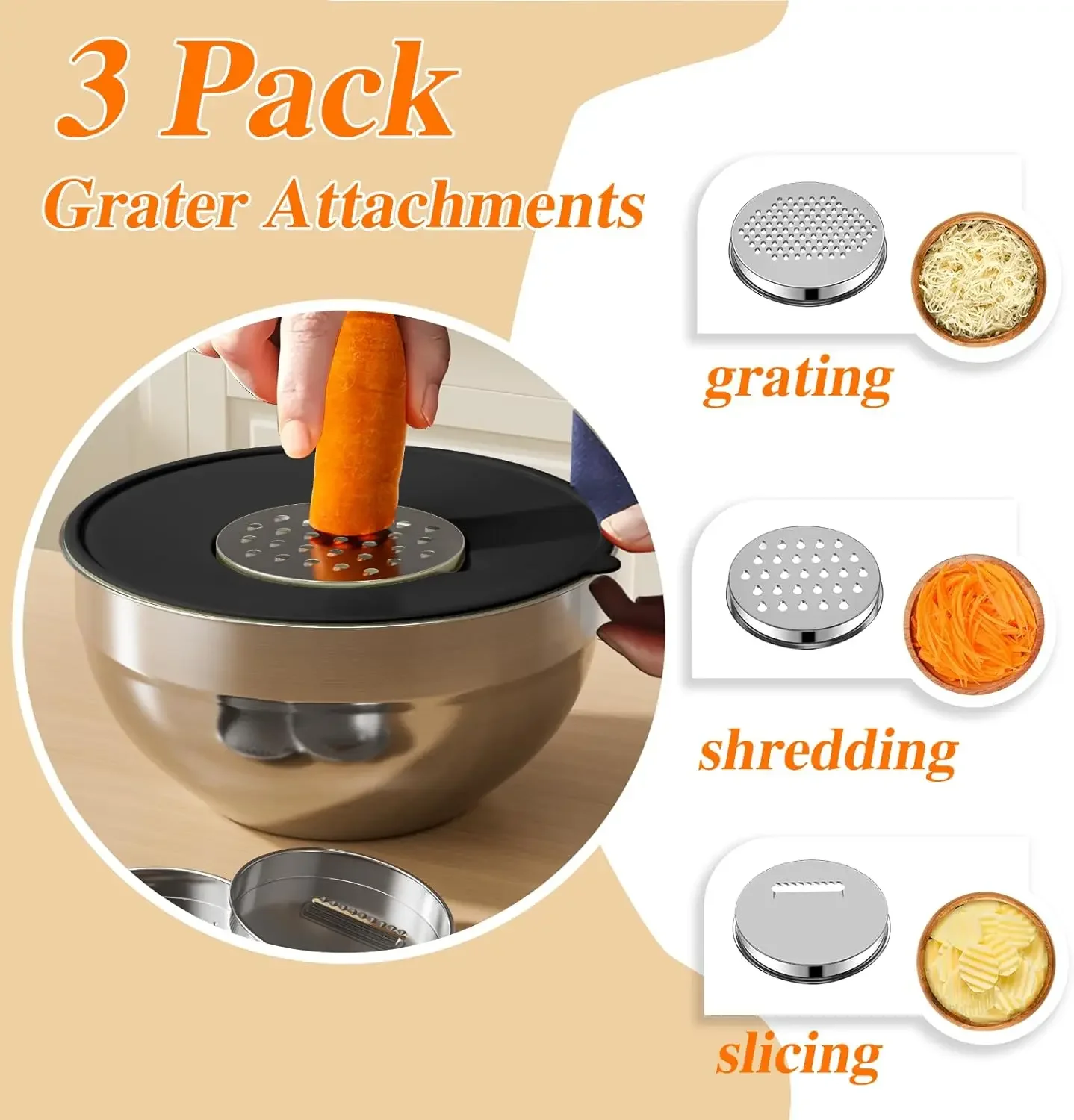 6Pcs Stainless Steel Mixing Bo - Kitchen Gadgets Wholesale ulasan dan harga