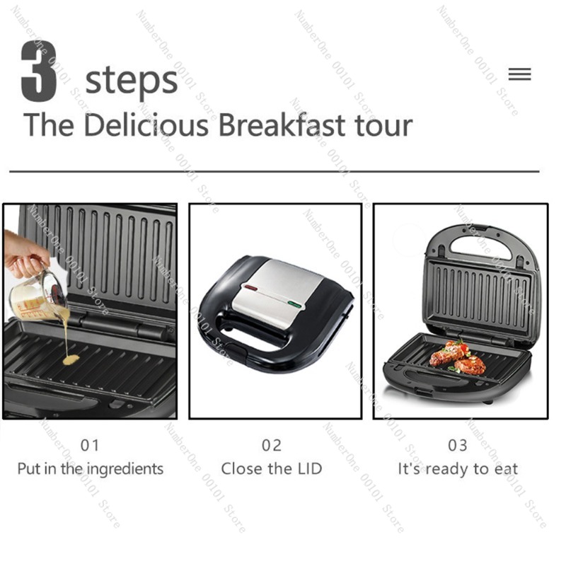 110v 8-in-1 sandwich, donut, w - Breakfast Sandwich Maker ulasan dan harga