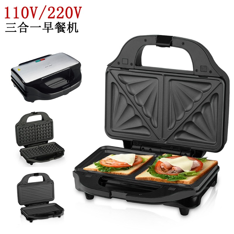 110V Large 3-in-1 Detachable S - Breakfast Sandwich Maker ulasan dan harga
