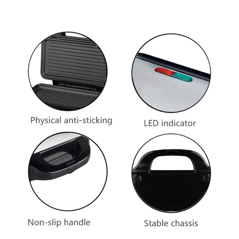 110V Large 3-in-1 Detachable S - Breakfast Sandwich Maker ulasan dan harga